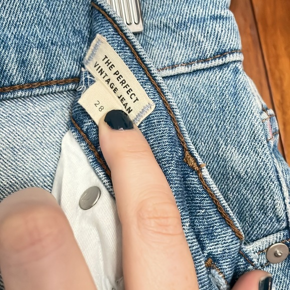 Madewell The Perfect Vintage Ripped High Waist Jeans - Size 28 - Picture 3 of 4